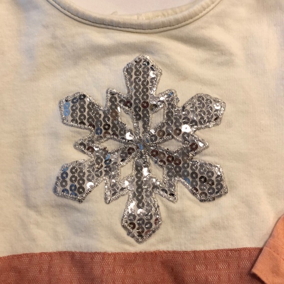 PEACHES & CREAM silver sequins snowflake tunic - Picture 2 of 4